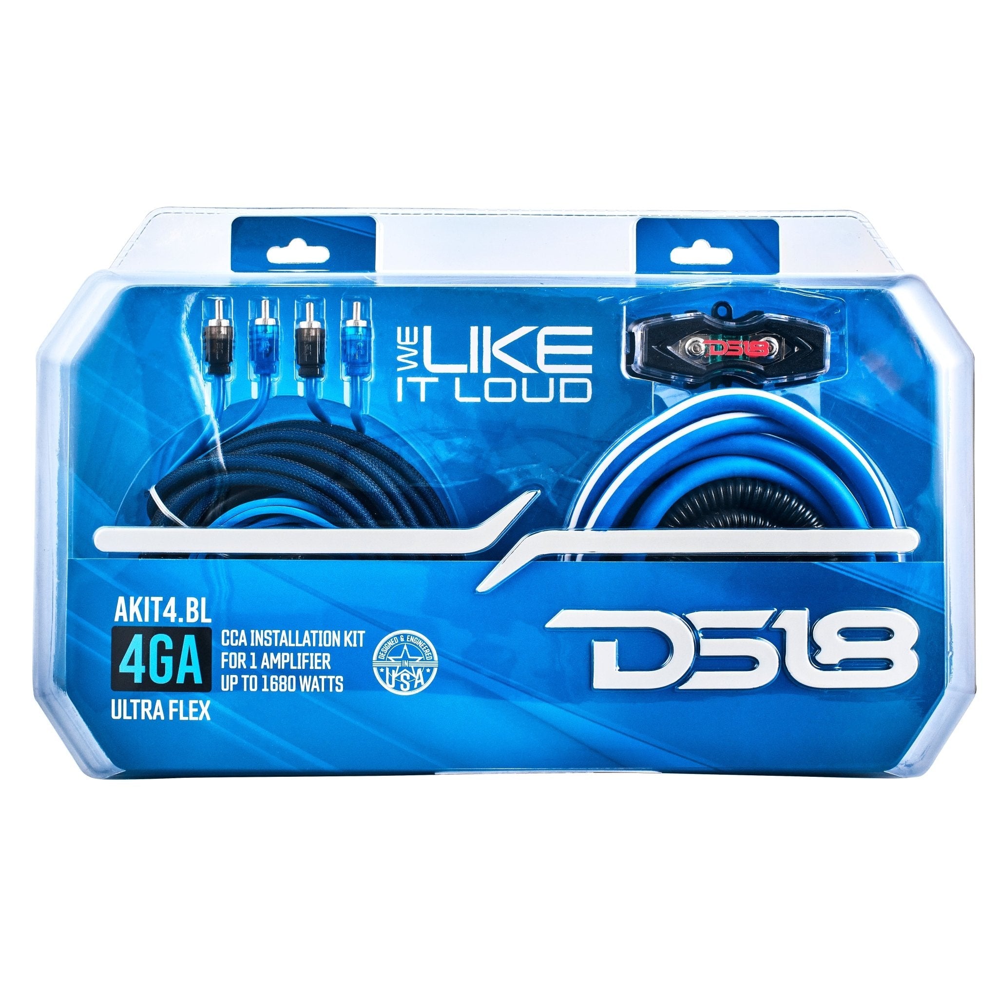 DS18 AKIT4.BL 4-GA Amplifier Installation Wiring Kit - Blue — image 5