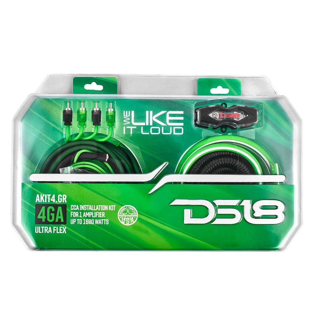 DS18 AKIT4.GR 4-GA Amplifier Installation Wiring Kit - Green — image 5