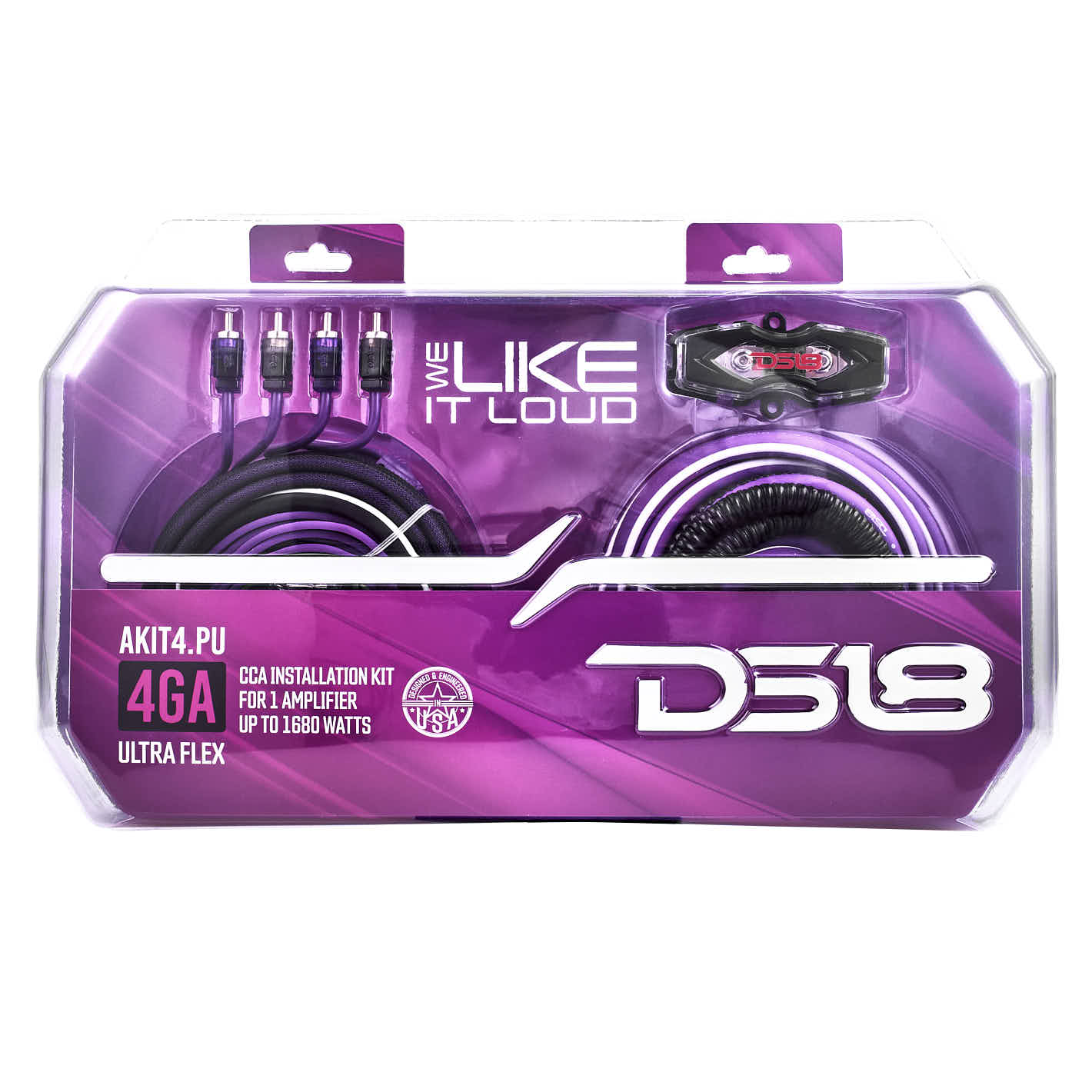 DS18 AKIT4.PU 4-GA Amplifier Installation Wiring Kit - Purple — image 5