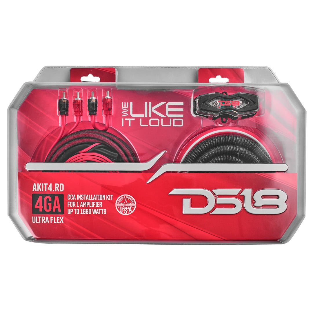 DS18 AKIT4.RD 4-GA Amplifier Installation Wiring Kit - Red — image 5