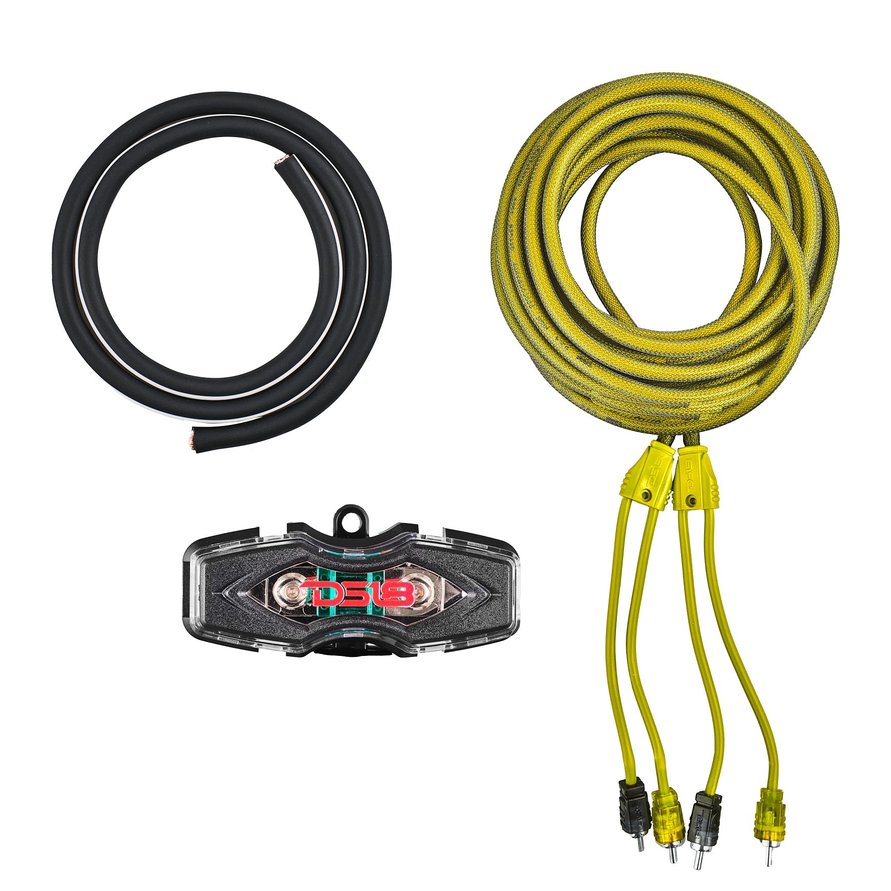 DS18 AKIT4.YL 4-GA Amplifier Installation Wiring Kit - Yellow — image 2