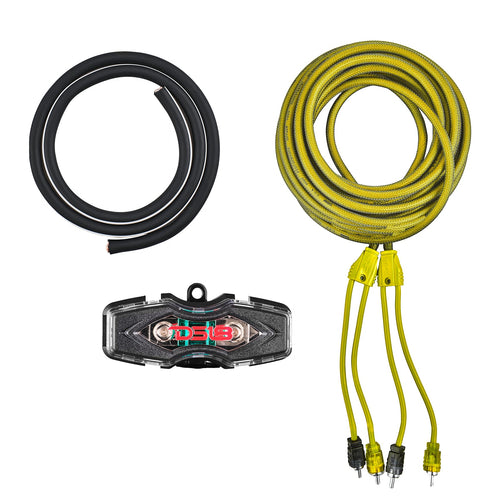 DS18 AKIT4.YL 4-GA Amplifier Installation Wiring Kit - Yellow — image 2