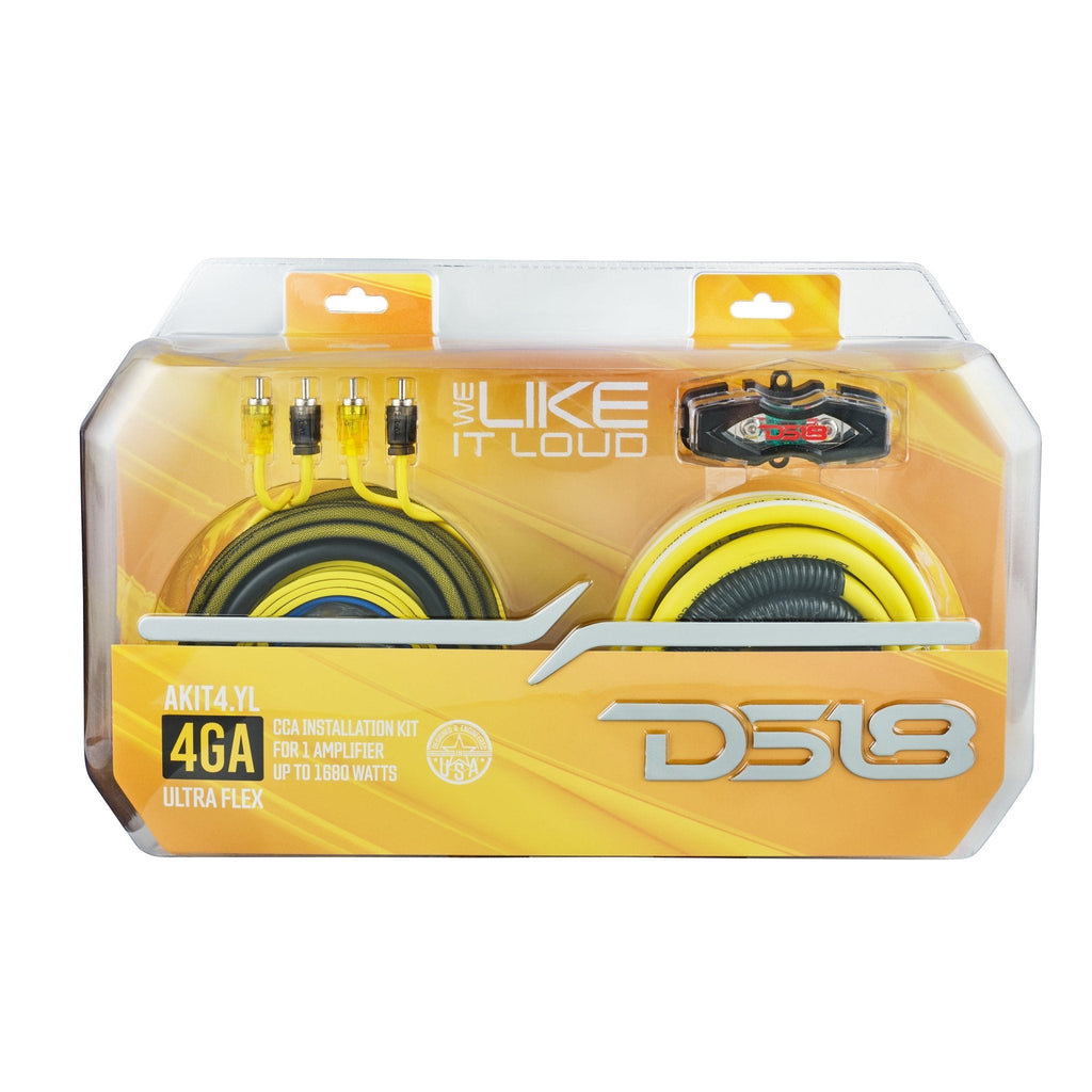 DS18 AKIT4.YL 4-GA Amplifier Installation Wiring Kit - Yellow — image 5