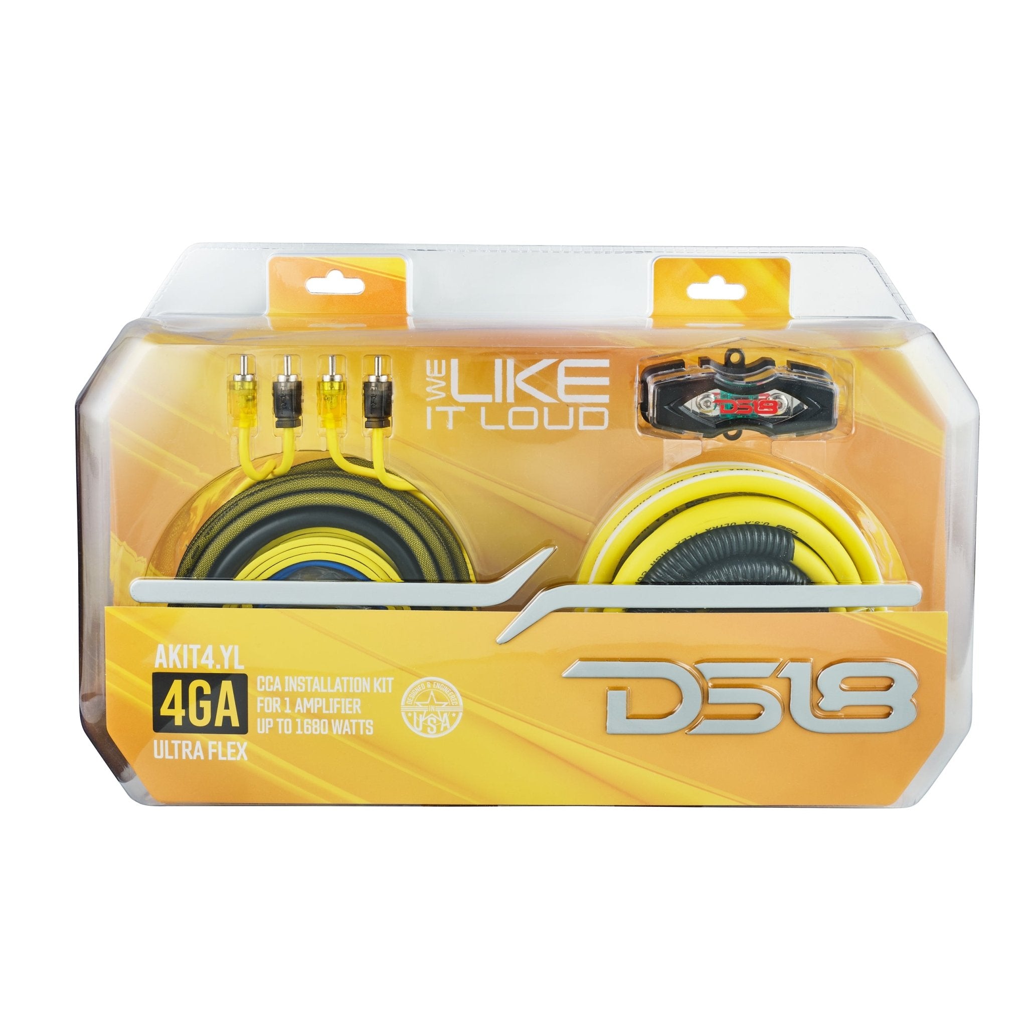 DS18 AKIT4.YL 4-GA Amplifier Installation Wiring Kit - Yellow — image 5