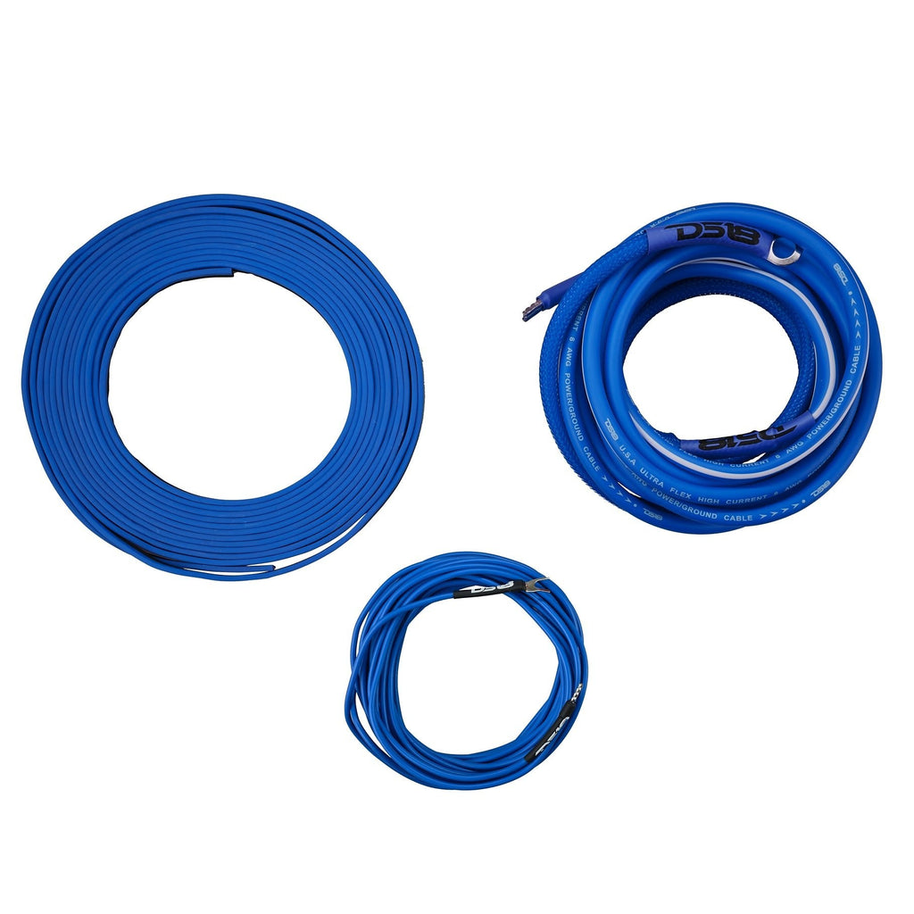 DS18 AKIT8.BL 8-GA Amplifier Installation Wiring Kit - Blue — image 3