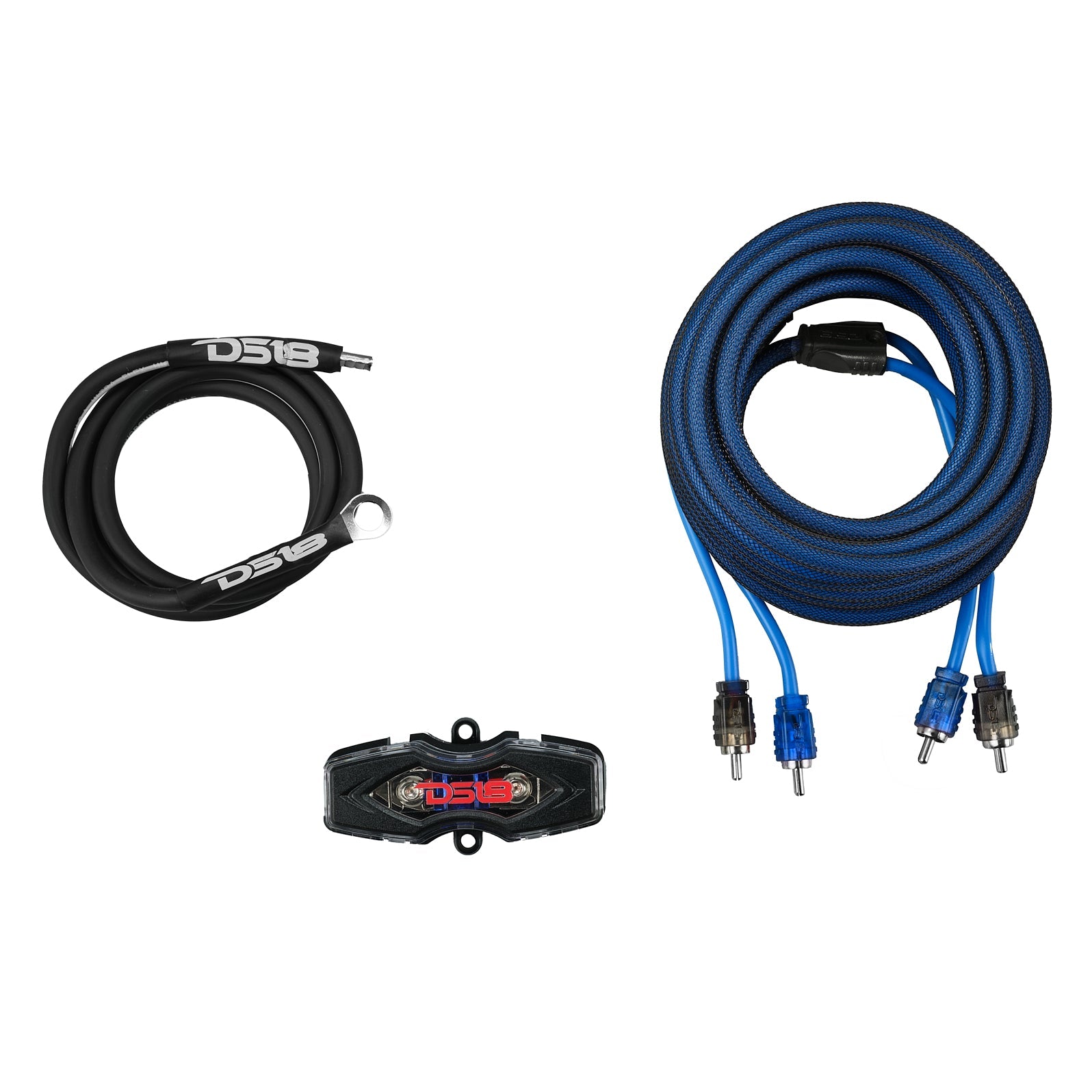 DS18 AKIT8.BL 8-GA Amplifier Installation Wiring Kit - Blue — image 2