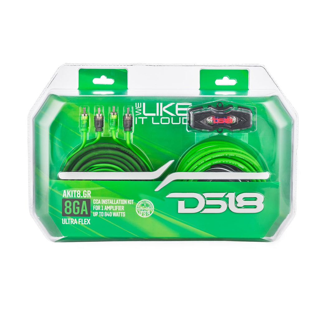 DS18 AKIT8.GR 8-GA Amplifier Installation Wiring Kit - Green — image 5