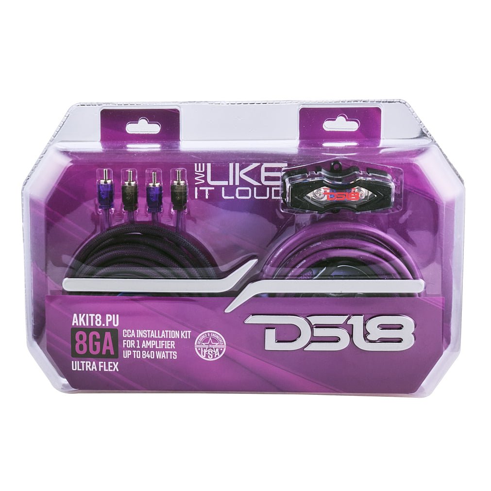 DS18 AKIT8.PU 8-GA Amplifier Installation Wiring Kit - Purple — image 5