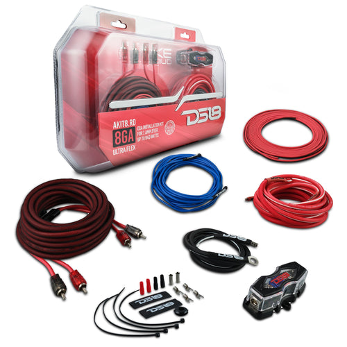 DS18 AKIT8.RD 8-GA Amplifier Installation Wiring Kit - Red — image 1