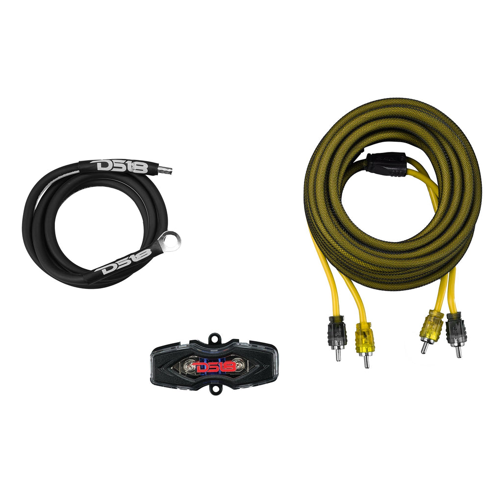DS18 AKIT8.YL 8-GA Amplifier Installation Wiring Kit - Yellow — image 2