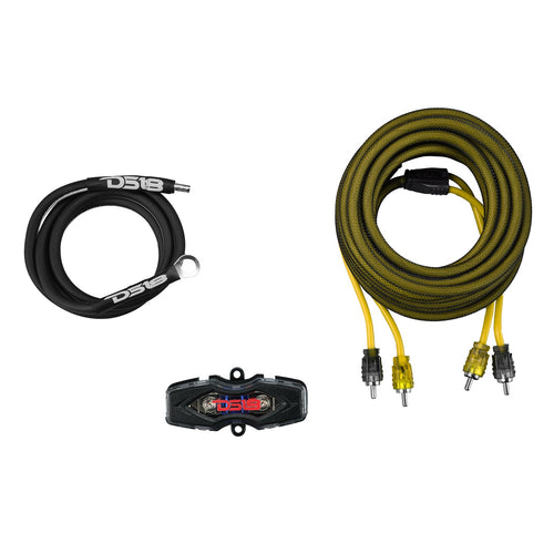 DS18 AKIT8.YL 8-GA Amplifier Installation Wiring Kit - Yellow — image 2