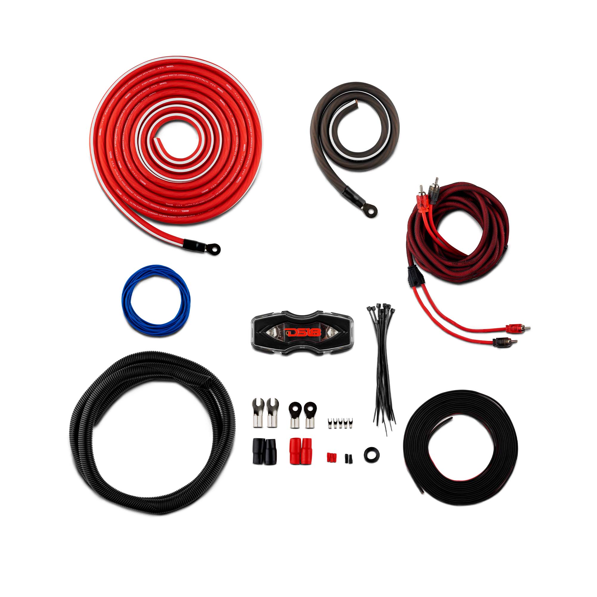 DS18 AMPKIT0 0-GA CCA Amplifier Installation Kit - RED — image 2