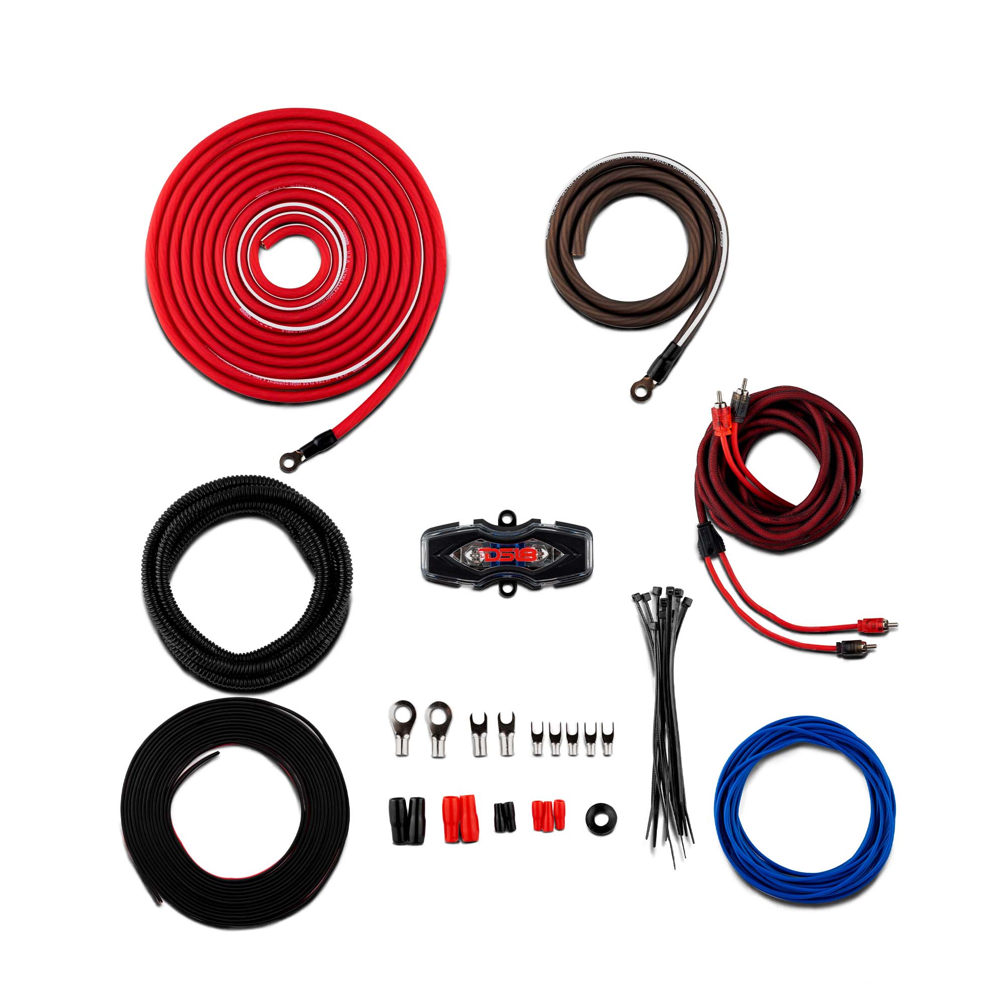 DS18 AMPKIT4 4-GA CCA Amplifier Installation Kit - RED — image 2