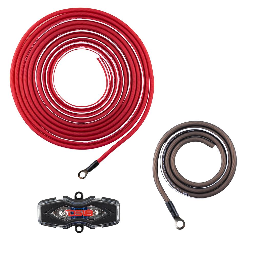 DS18 AMPKIT8 8-GA CCA Amplifier Installation Kit - RED — image 5