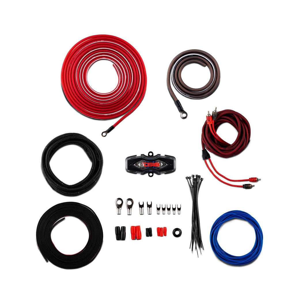 DS18 AMPKIT8 8-GA CCA Amplifier Installation Kit - RED — image 2