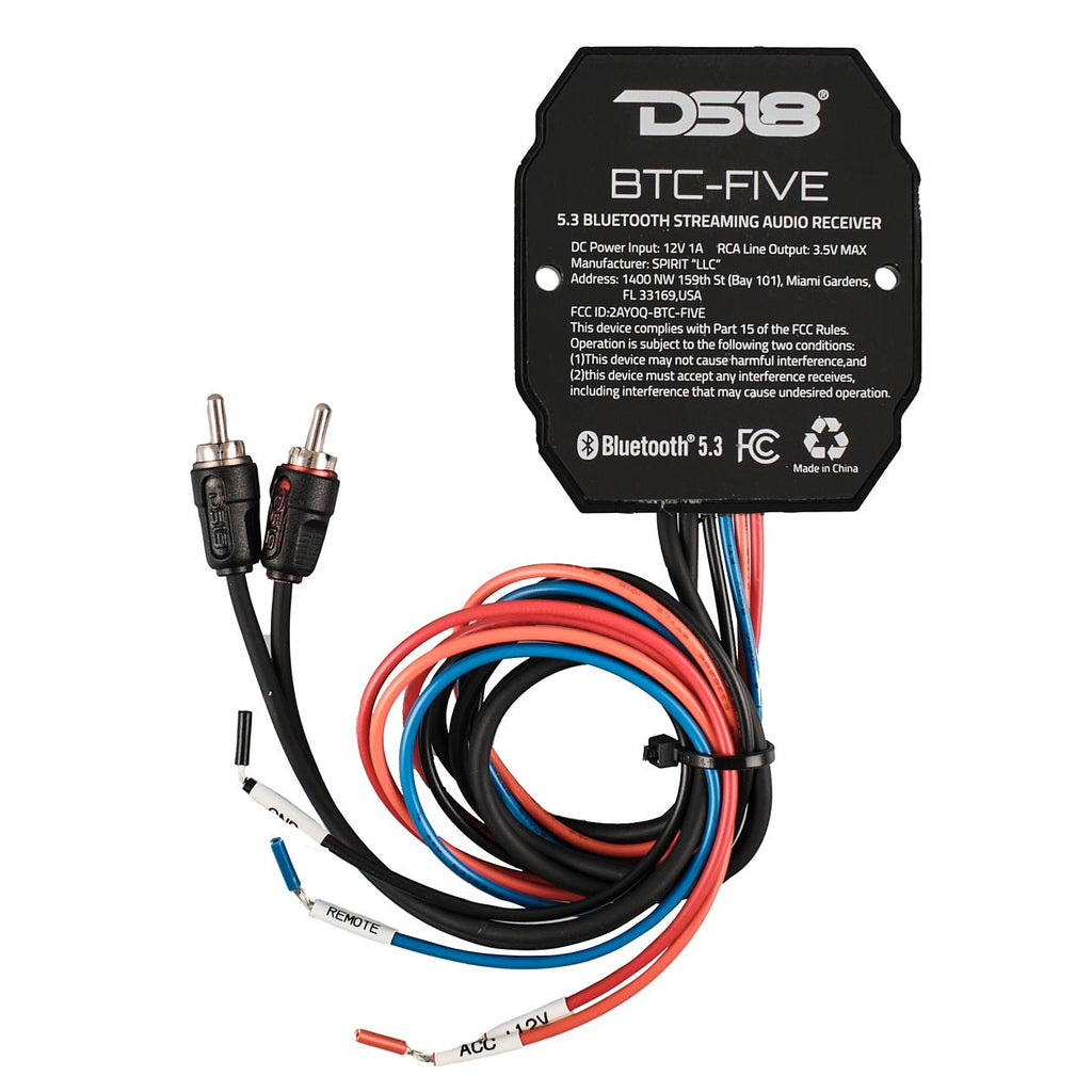 DS18 BTC-FIVE Universal Bluetooth 5.3 Audio Receiver | Wireless, Water-Resistant IP66 — image 4