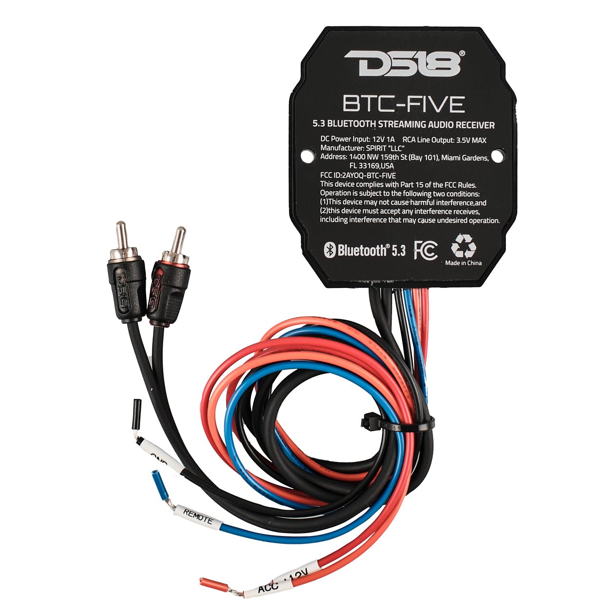 DS18 BTC-FIVE Universal Bluetooth 5.3 Audio Receiver | Wireless, Water-Resistant IP66 — image 4