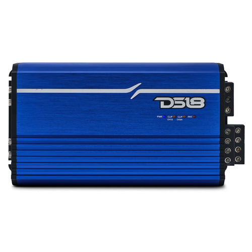 DS18 FRP-2.4K4/BL Compact 4-Channel Full-Range Class-D Amplifier | 2400W RMS - Blue — image 1