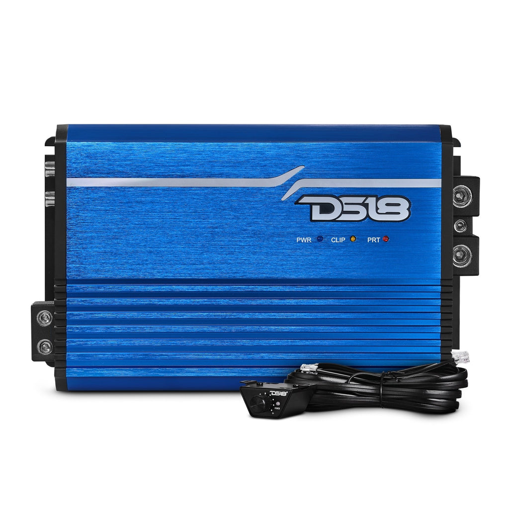 DS18 FRP-2.5K/BL Compact Full-Range Class D 1-Channel Amplifier 2,500 Watts Rms @ 1-Ohm - Blue — image 1