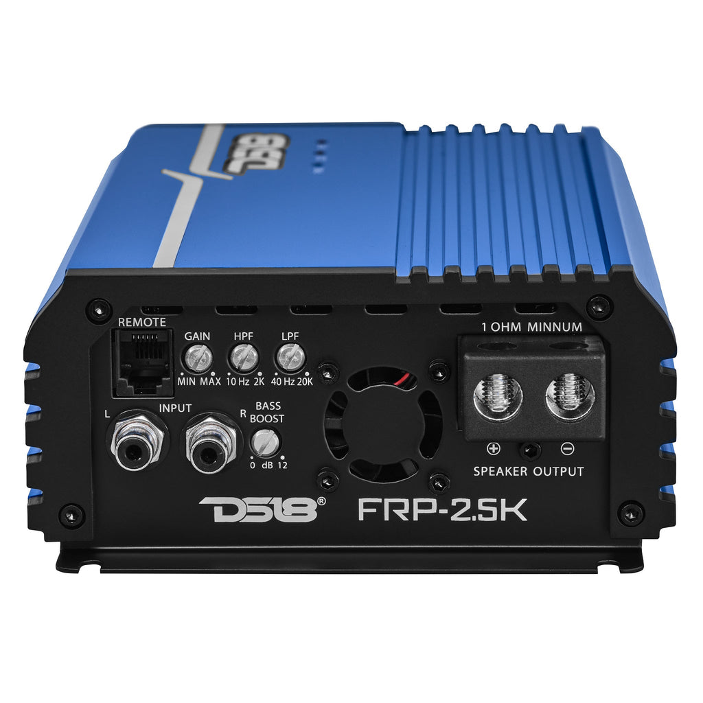DS18 FRP-2.5K/BL Compact Full-Range Class D 1-Channel Amplifier 2,500 Watts Rms @ 1-Ohm - Blue — image 5