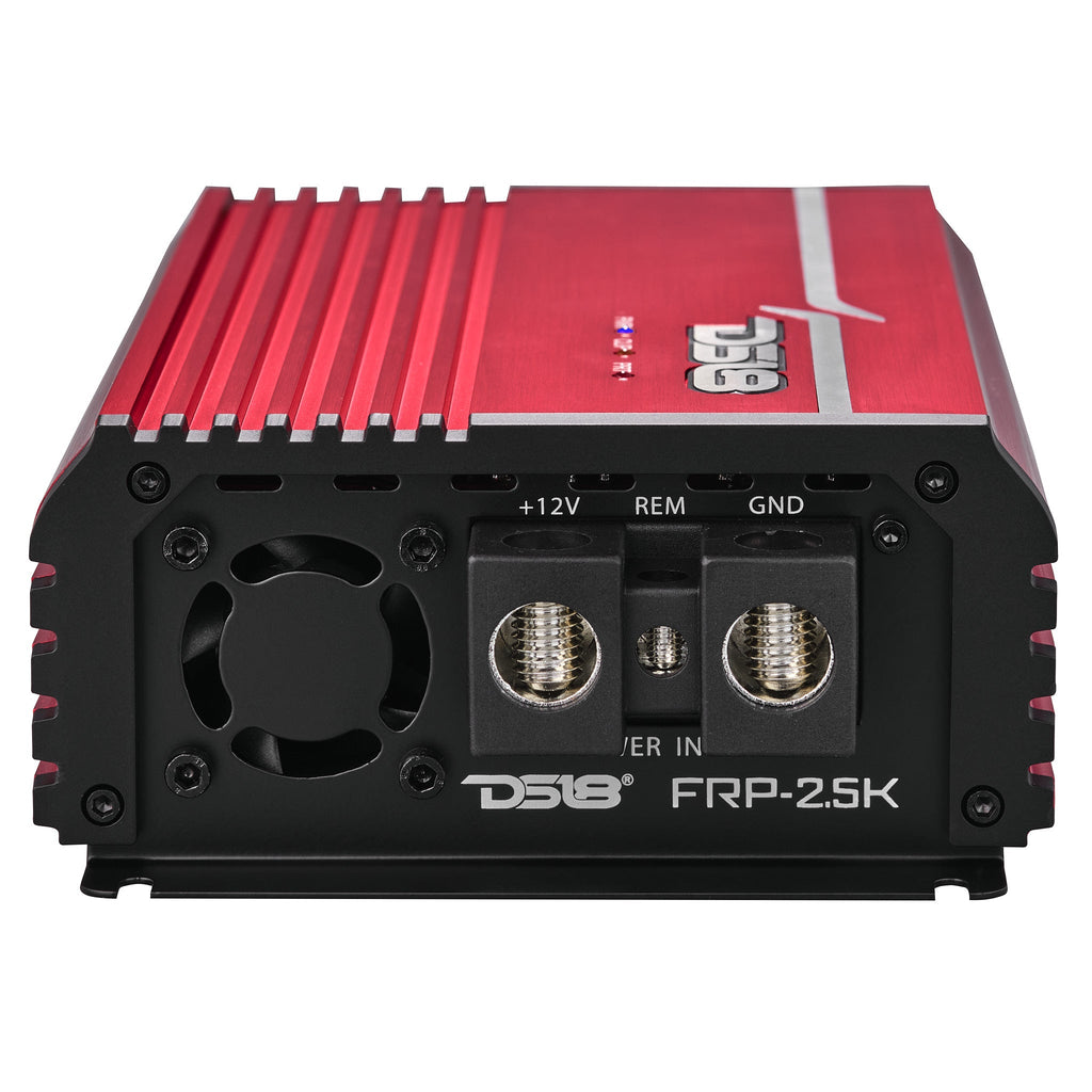 DS18 FRP-2.5K/RD Compact Full-Range Class D 1-Channel Amplifier 2,500 Watts Rms @ 1-Ohm - Red — image 4