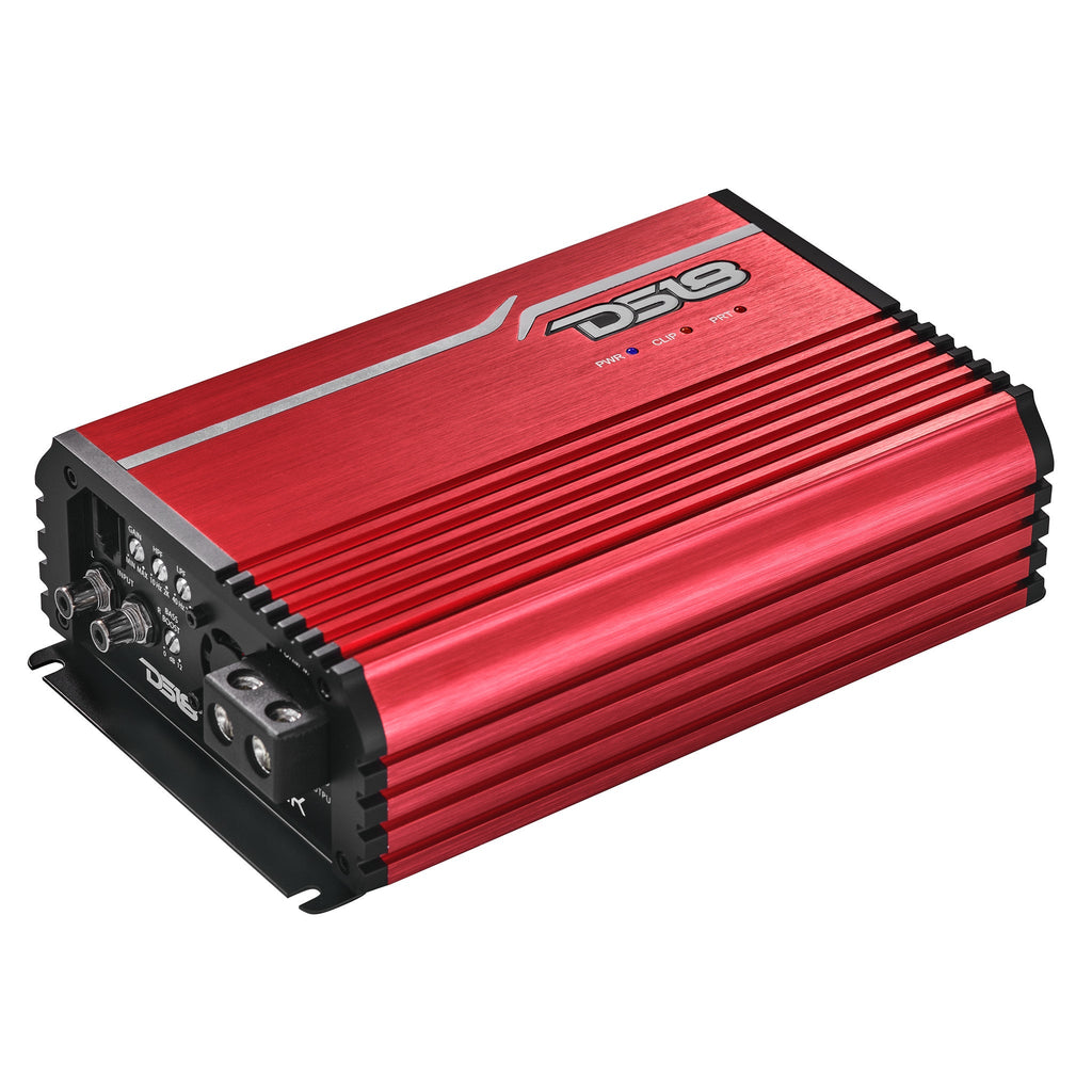 DS18 FRP-2.5K/RD Compact Full-Range Class D 1-Channel Amplifier 2,500 Watts Rms @ 1-Ohm - Red — image 3