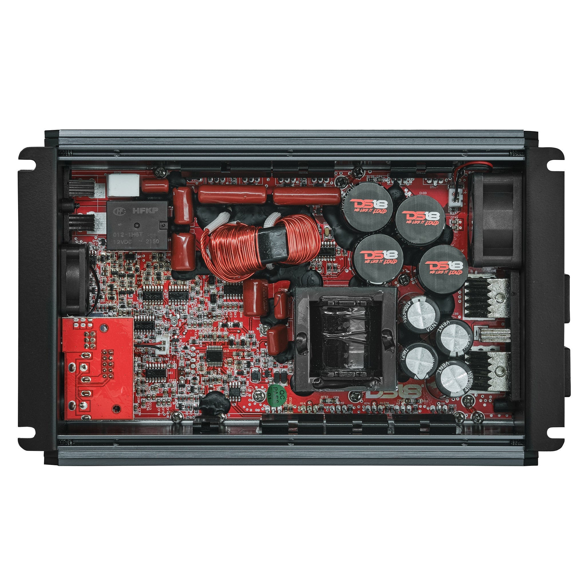 DS18 FRP-2.5K/TI Compact Full-Range Class D 1-Channel Amplifier 2,500 Watts Rms @ 1-Ohm - Titanium — image 2