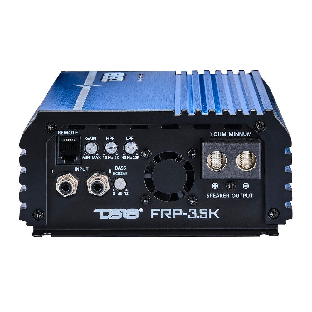 DS18 FRP-3.5K/BL Compact Full-Range Class D 1-Channel Amplifier 3,500 Watts Rms @ 1-Ohm - Blue — image 4