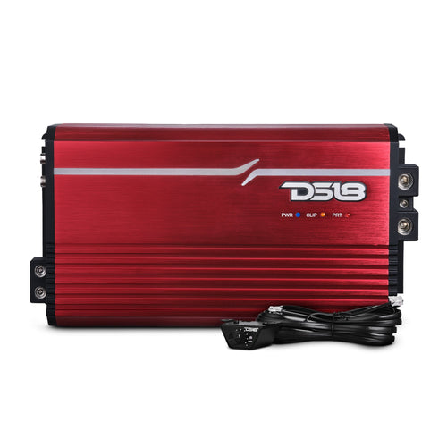 DS18 FRP-3.5K/RD Compact Full-Range Class D 1-Channel Amplifier 3,500 Watts Rms @ 1-Ohm - Red — image 1