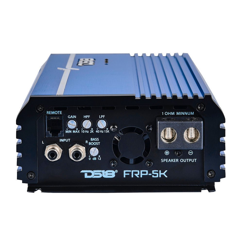 DS18 FRP-5K/BL Compact Full-Range Class D 1-Channel Amplifier 5,000 Watts Rms @ 1-Ohm - Blue — image 4