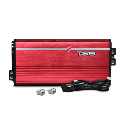 DS18 FRP-5K/RD Compact Full-Range Class D 1-Channel Amplifier 5,000 Watts Rms @ 1-Ohm - Red — image 1
