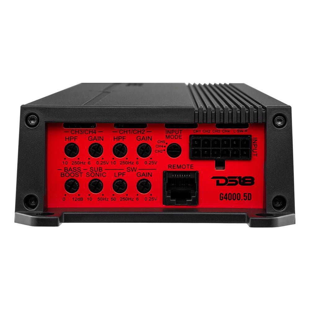 DS18 G4000.5D GEN-X 5-Channel Class D Amplifier | 4 x 130W RMS @ 4-Ohm + 1  x 900W RMS @ 1-Ohm — image 4