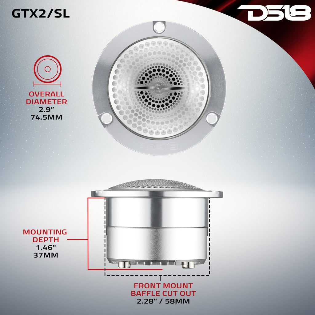 DS18 GTX2/SL 3” Super Bullet Tweeter with 1” Titanium Voice Coil and Neodymium Magnet | 120W RMS 4-Ohm — image 8