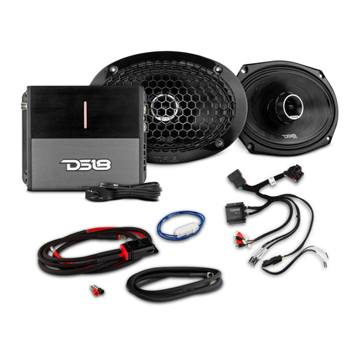 DS18 HARLEY.PKG2 2014-Up Harley-Davidson Street Glide or Road Glide Rear Upgrade Package - 2x PRO Mid-Range w/ Twetter | 1x Amplifier — image 1