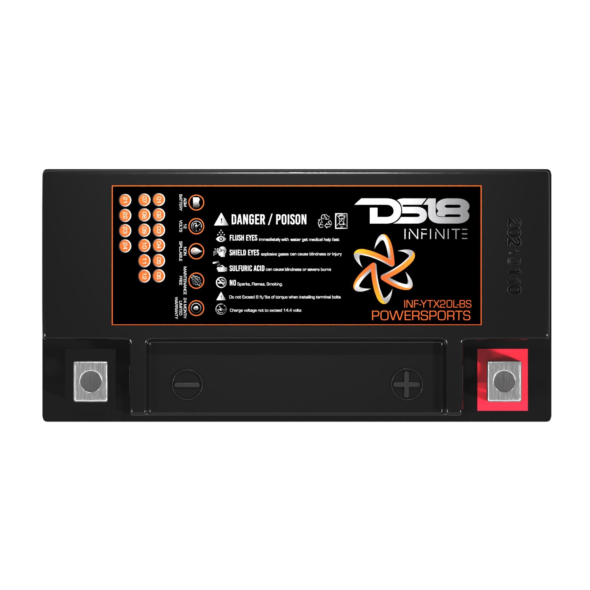 DS18 INF-YTX20L-BS INFINITE 800 Watts 20 AH AGM Power Cell For Power Sports — image 4