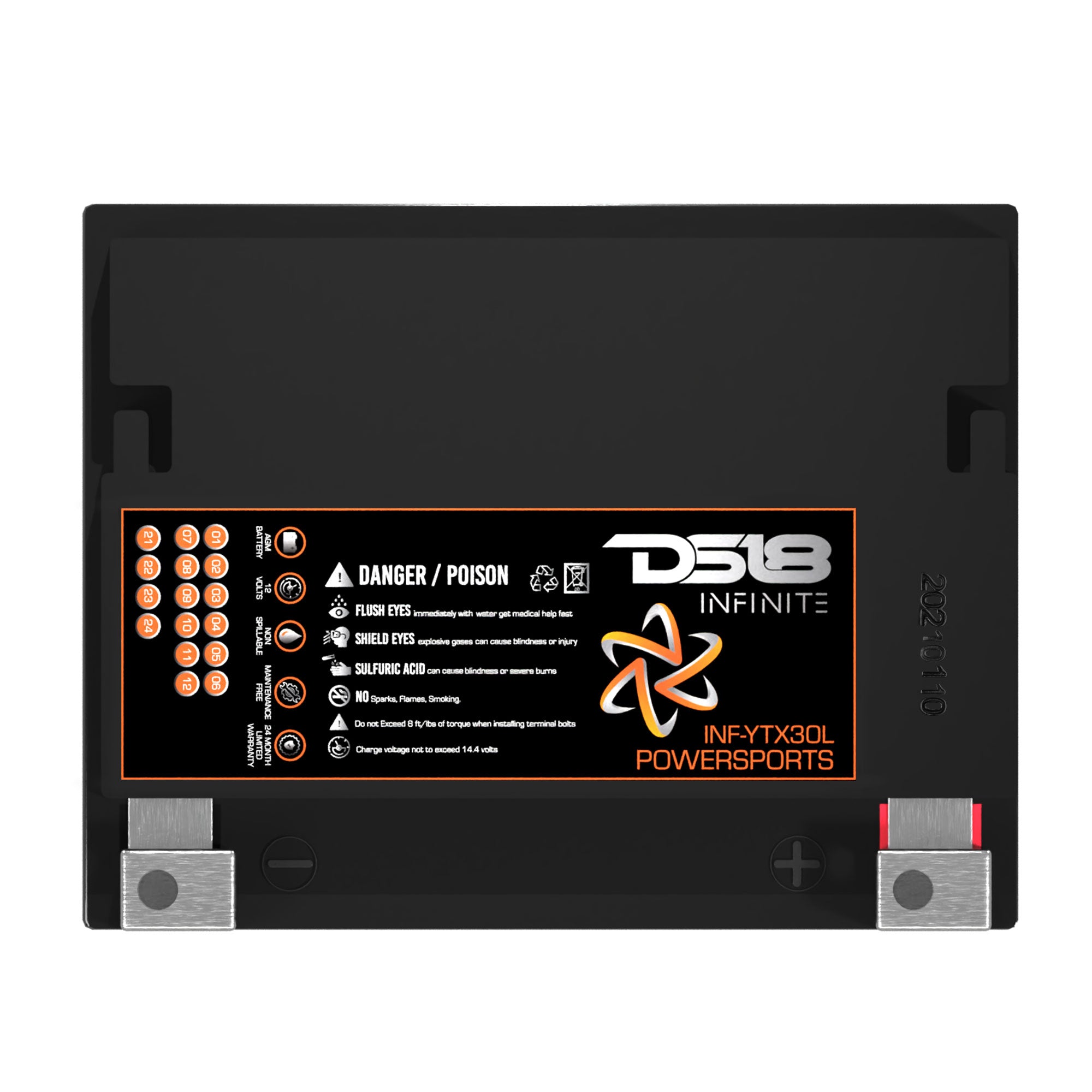 DS18 INF-YTX30L-BS INFINITE 1100 Watts 30 AH AGM Power Cell For Power Sports — image 4