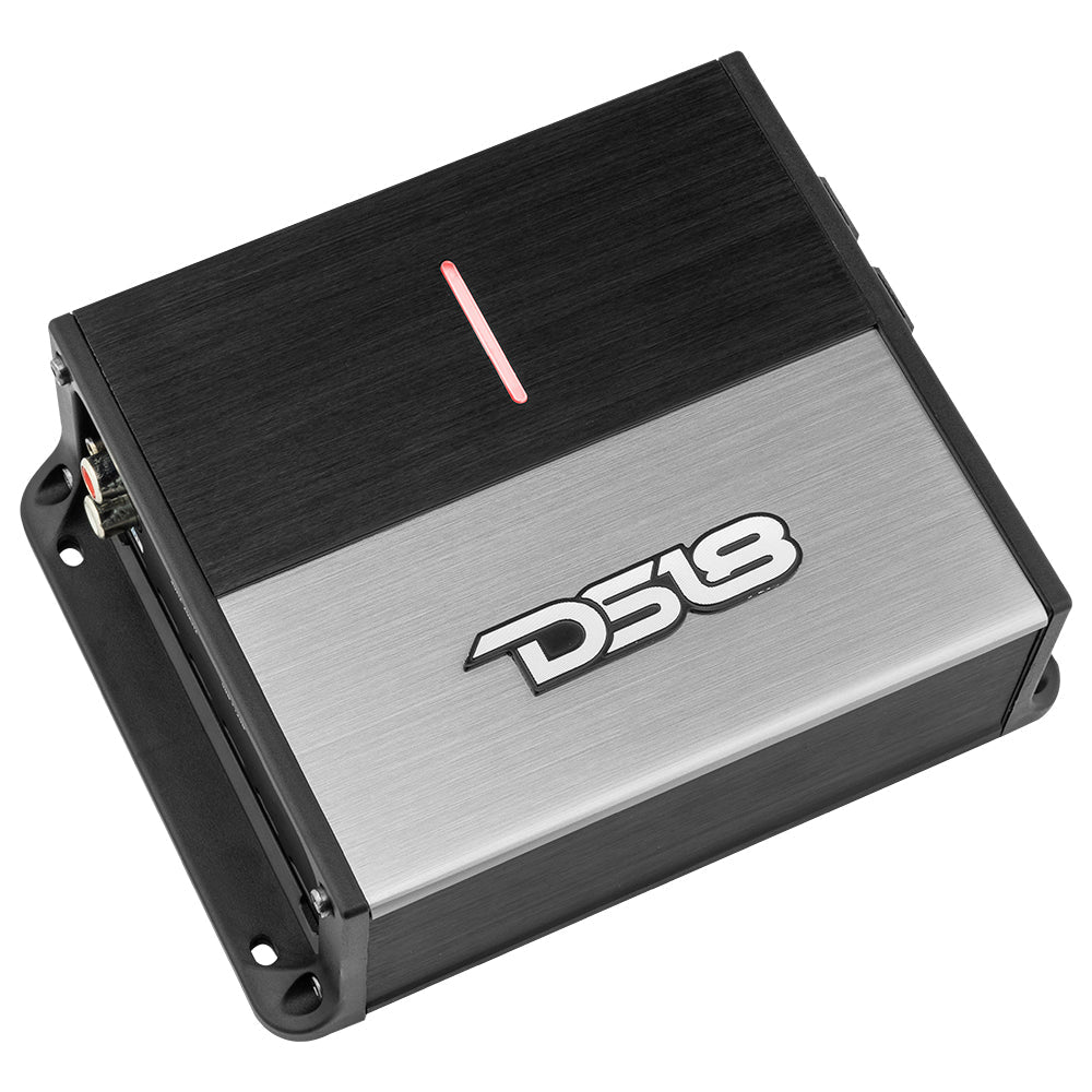 DS18 ION600.1D Compact 1-Channel Class D Amplifier — 600W RMS — top-right view