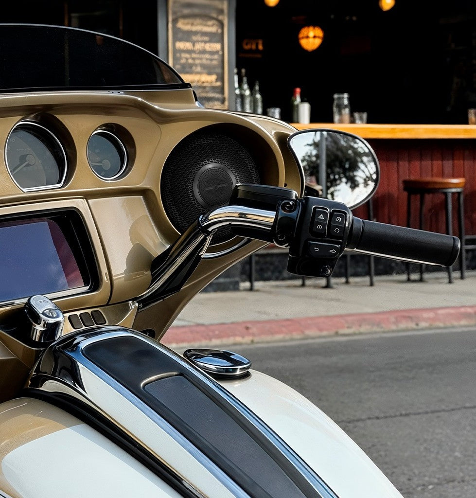 DS18 PRO-CF6.4SLN.2pk + NVY-HDGSGTW.1423LD Harley-Davidson Street Glide 2014–2023 Front Stage Audio Upgrade Kit | 6.5" Slim Midrange Speakers + Bullet Tweeter NVY Grilles — image 3