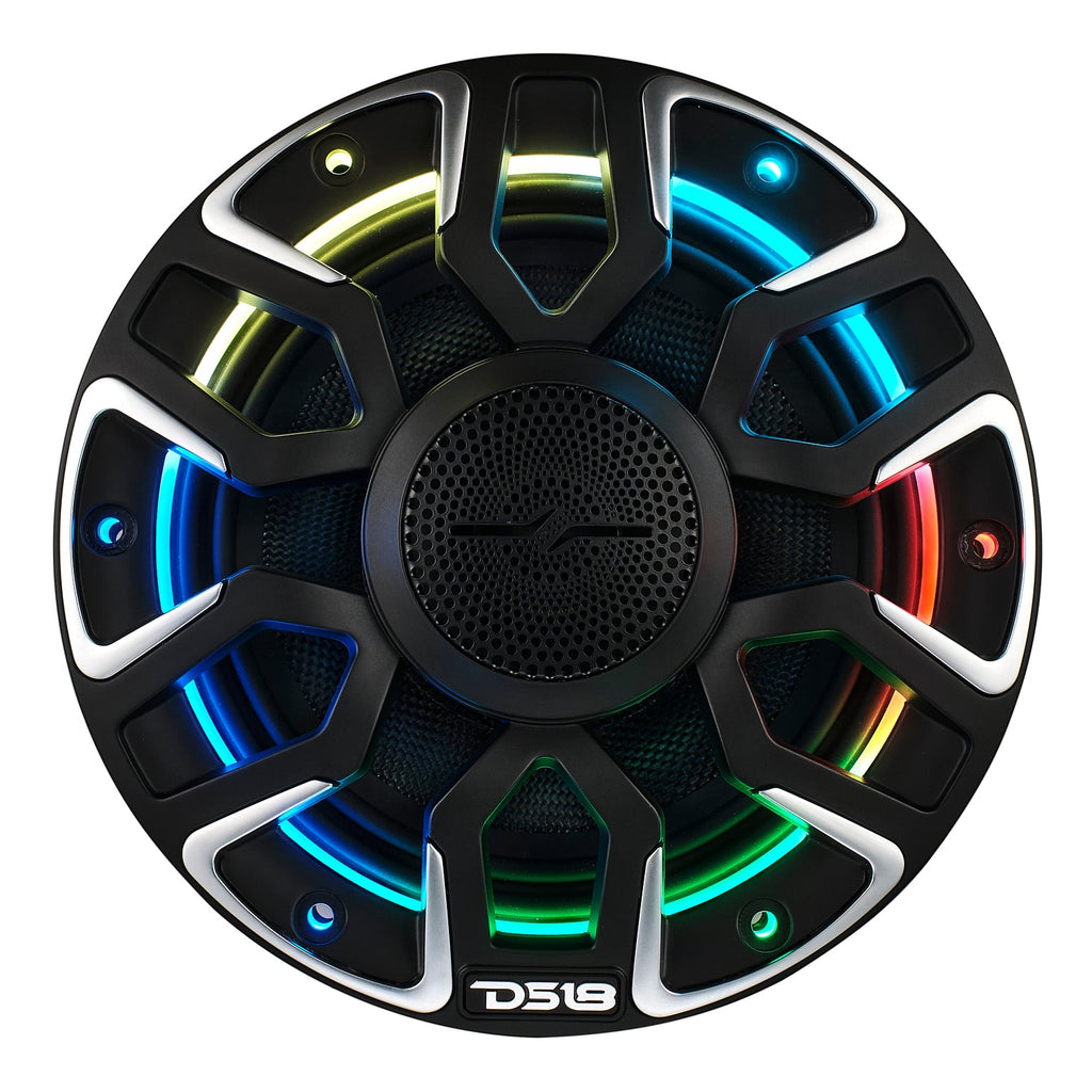 DS18 NVY-M6/BK 6.5” Marine Coaxial Speaker With Kevlar Cone, Bullet Tweeter, Neodymium Magnet, and Digital LED Lights | 200W RMS 4-Ohm — image 4