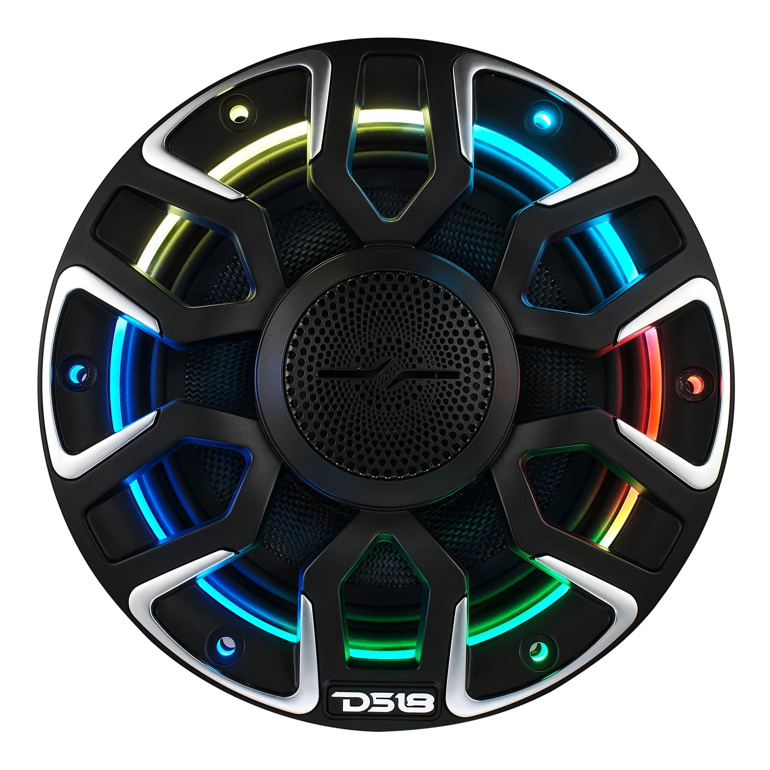 DS18 NVY-M6/BK 6.5” Marine Coaxial Speaker With Kevlar Cone, Bullet Tweeter, Neodymium Magnet, and Digital LED Lights | 200W RMS 4-Ohm — image 4