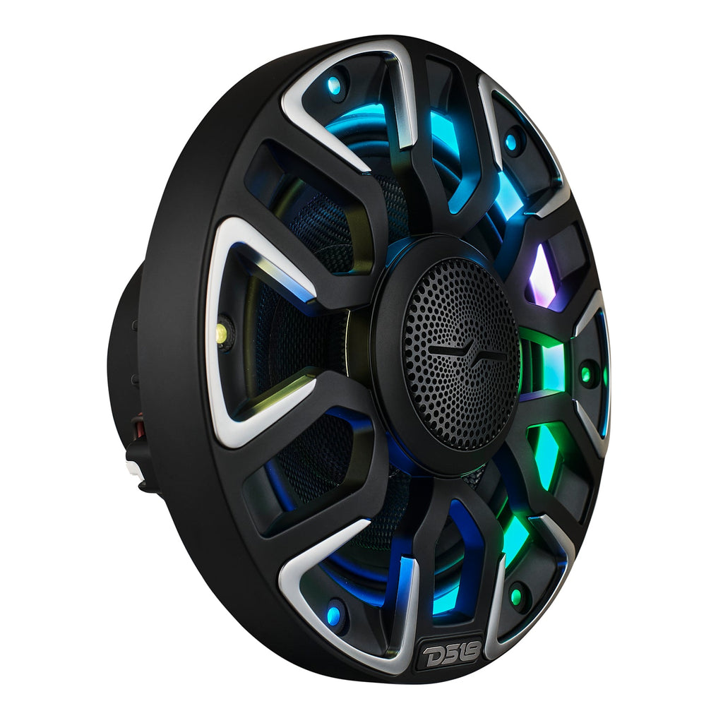 DS18 NVY-M6/BK 6.5” Marine Coaxial Speaker With Kevlar Cone, Bullet Tweeter, Neodymium Magnet, and Digital LED Lights | 200W RMS 4-Ohm — image 3
