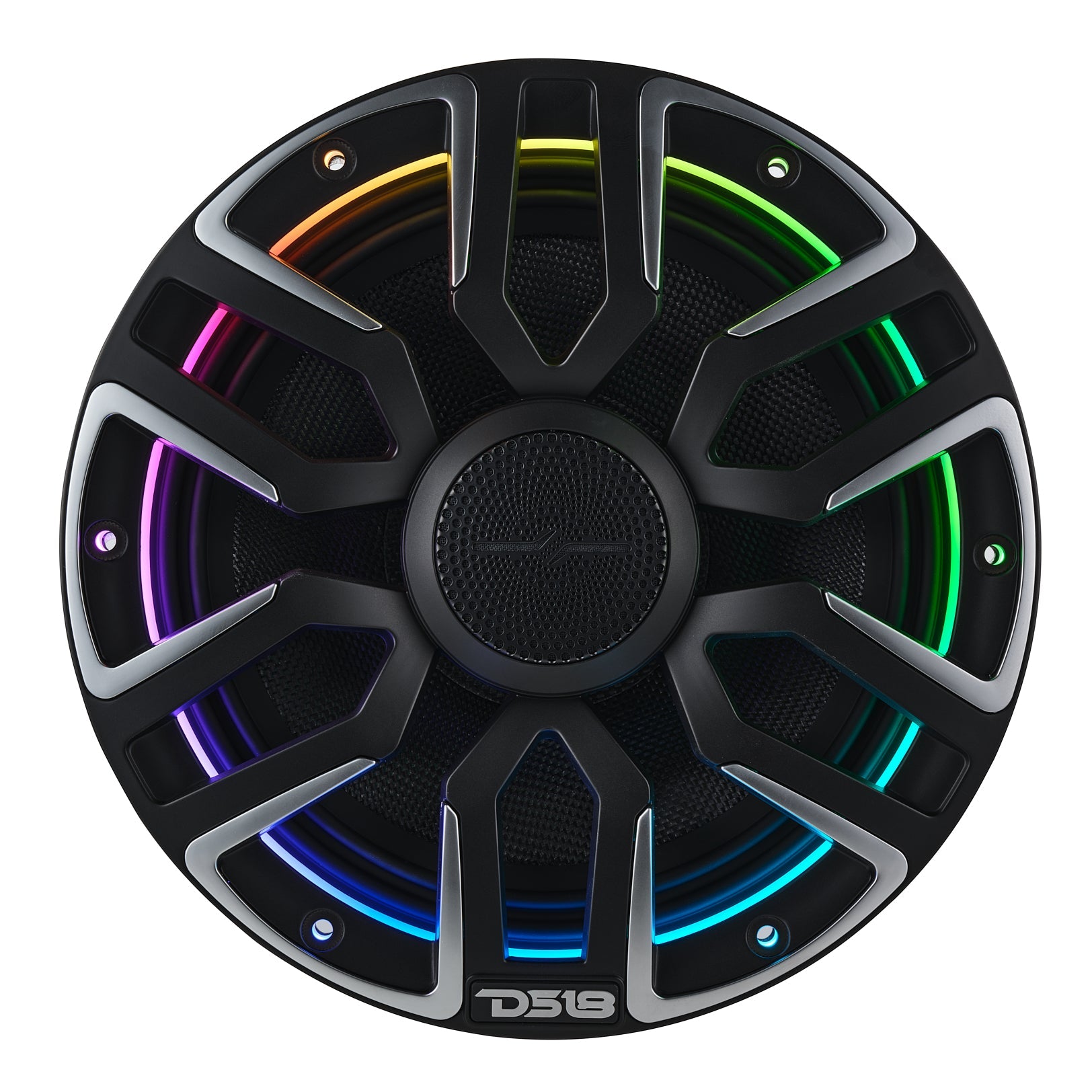 DS18 NVY-M8/BK 8” Marine Coaxial Speaker With Kevlar Cone, Bullet Tweeter, Neodymium Magnet, and Digital LED Lights | 200W RMS 4-Ohm — image 4