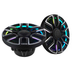 DS18 NVY-M8/BK 8” Marine Coaxial Speaker With Kevlar Cone, Bullet Tweeter, Neodymium Magnet, and Digital LED Lights | 200W RMS 4-Ohm — image 2