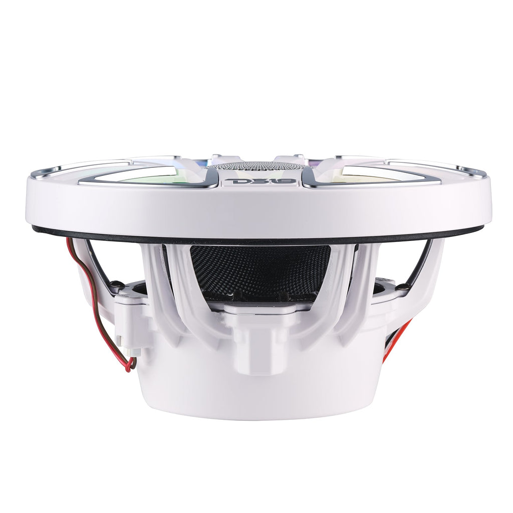 DS18 NVY-M8/WH 8” Marine Coaxial Speaker With Kevlar Cone, Bullet Tweeter, Neodymium Magnet, and Digital LED Lights | 200W RMS 4-Ohm — image 6