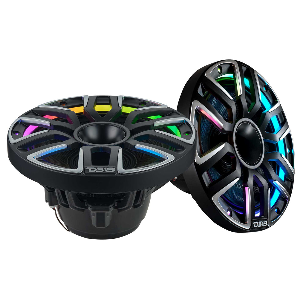 DS18 NVY-M8DC/BK 8" Marine Grade Hybrid Coaxial Speaker With Neodymium Magnet, Kevlar Cone, and Compression Driver | 200W RMS 4-Ohm — image 2