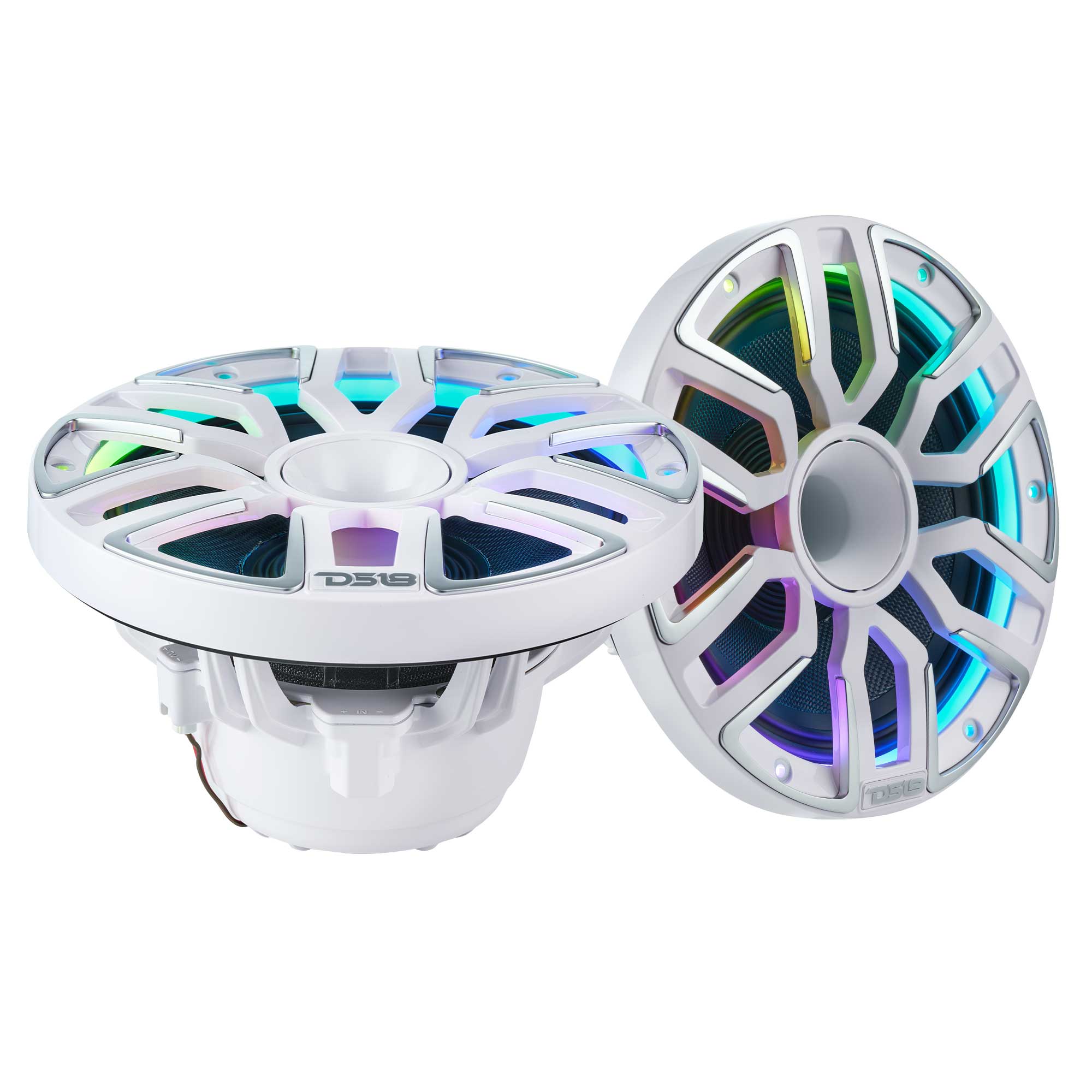 DS18 NVY-M8DC/WH 8" Marine Grade Hybrid Coaxial Speaker With Neodymium Magnet, Kevlar Cone, and Compression Driver | 200W RMS 4-Ohm — image 2