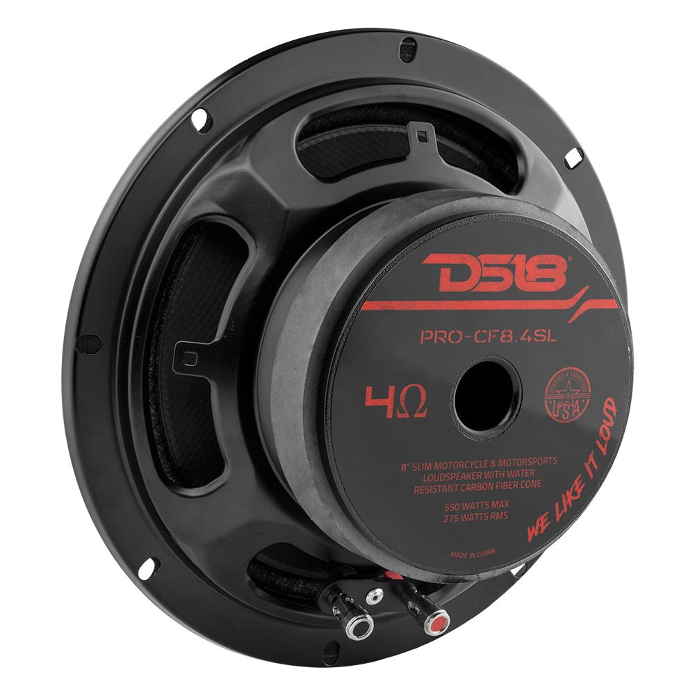 DS18 PRO-CF8.4SL PRO 8" Shallow Carbon Fiber Water resistant Cone Mid-Bass Loudspeaker 275 Watts Rms 4-Ohm — image 4