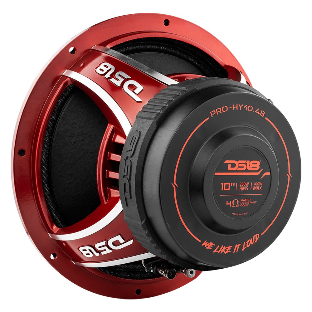 DS18 PRO-HY10.4B PRO 10" Water Resistant Hybrid Mid-Range Loudspeaker with Built-in Driver 350 Watts Rms 4-Ohm — image 6