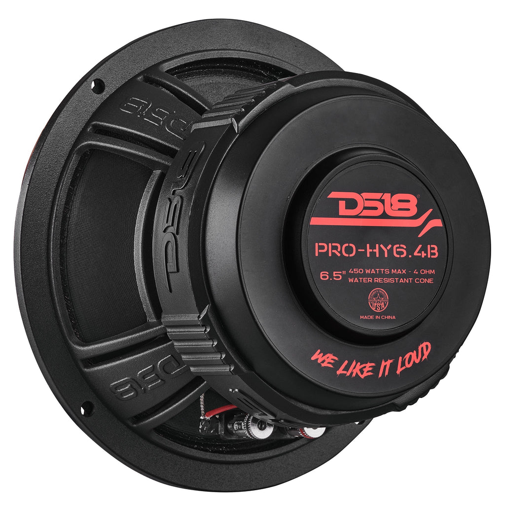 DS18 PRO-HY6.4B PRO 6.5" Coaxial Hybrid Mid-Range Water resistant Cone Loudspeaker with Built-in Driver 225 Watts Rms 4-Ohm — image 4