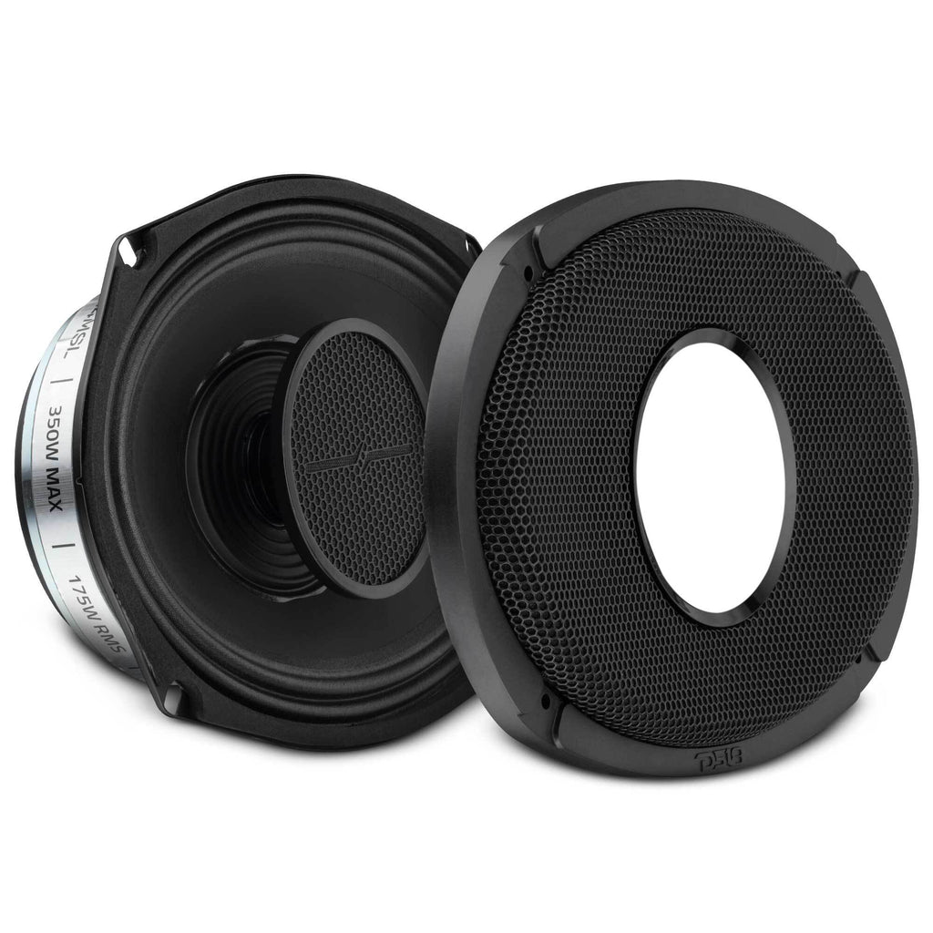 DS18 PRO-HY69.4MSL PRO 6x9” Hybrid Slim Loudspeaker with Water-Resistant Cone and Compression Driver Horn | 175W RMS 4-Ohm — image 1